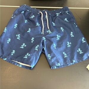 Blue Palm Tree Swim Shorts
